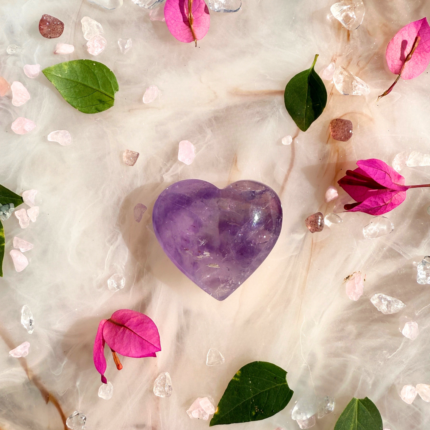 💜 Blurred Lines & Good Vibes – Small Ametrine Heart