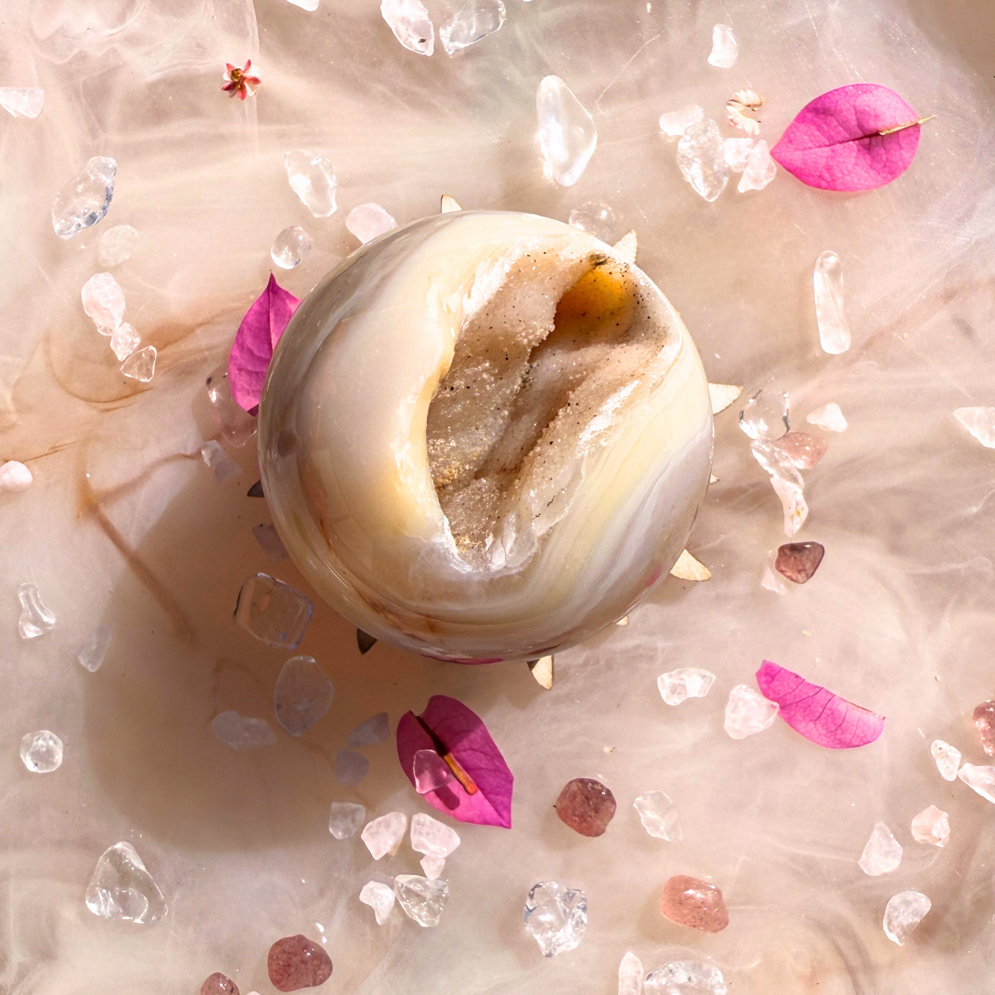 ๐โจ Druzy Agate Sphere โ The Cosmic Geode Glow Ball โจ๐