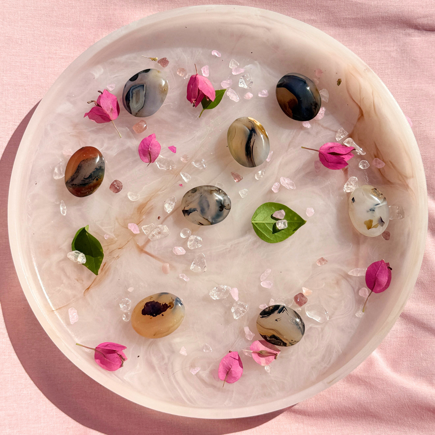 🌱 “Forest Therapy To-Go” – Dendritic Agate Mini Palmstone