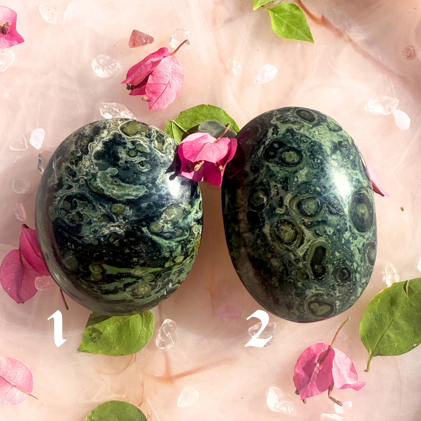 💚 “Jurassic Vibes Only” – Kambaba Jasper Palmstone