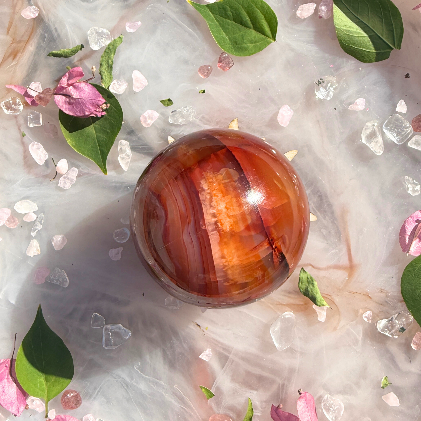 🔥 “Glow Getter” – Carnelian Sphere