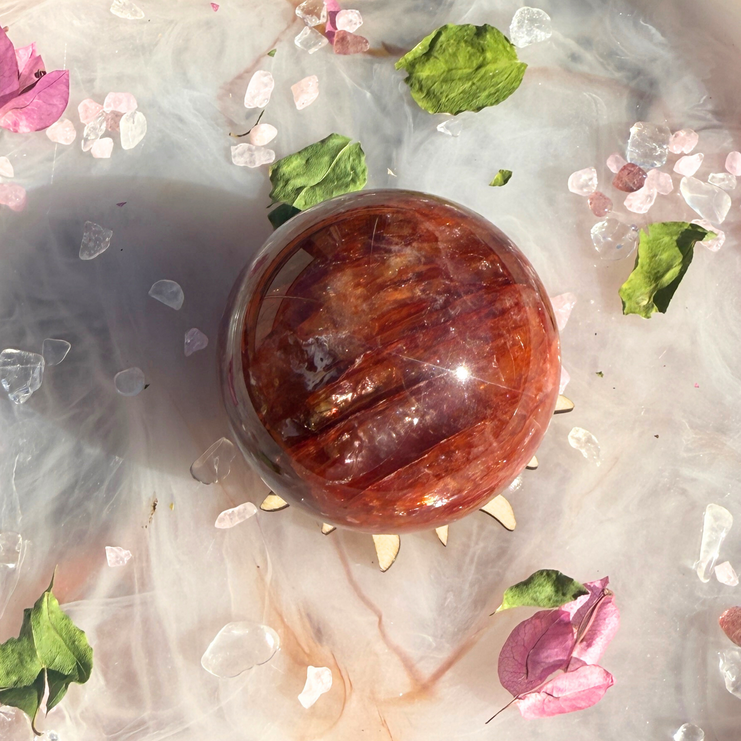 🔥 Burn Brighter – Fire Quartz Sphere