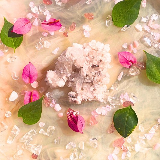 🌸 Divine Connection – Colombian Pink Lemurian Quartz Cluster (One-of-a-Kind)