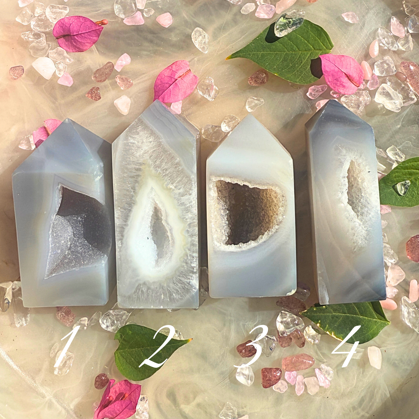 ⚡ Spark Core – Druzy Agate Towers