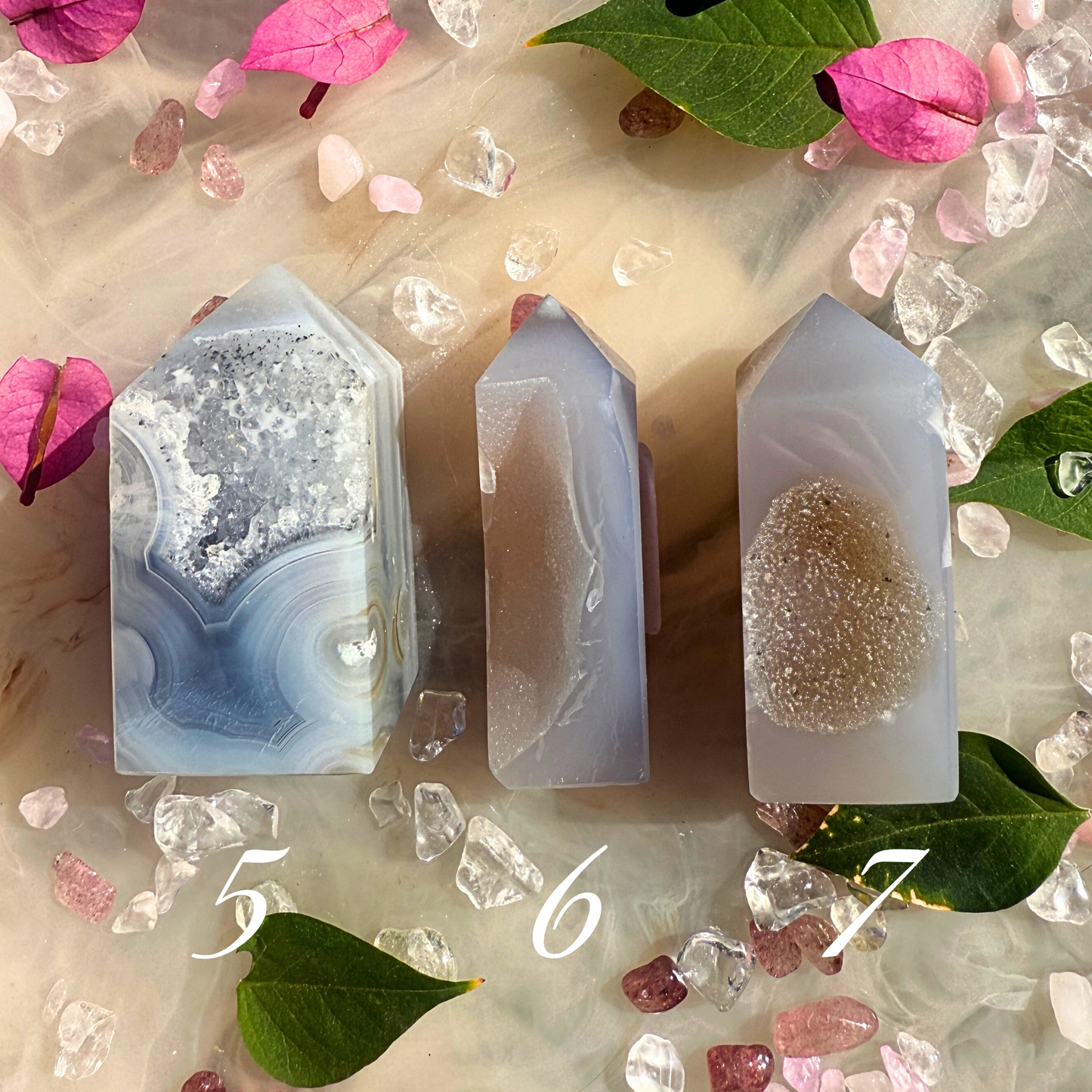 ⚡ Spark Core – Druzy Agate Towers