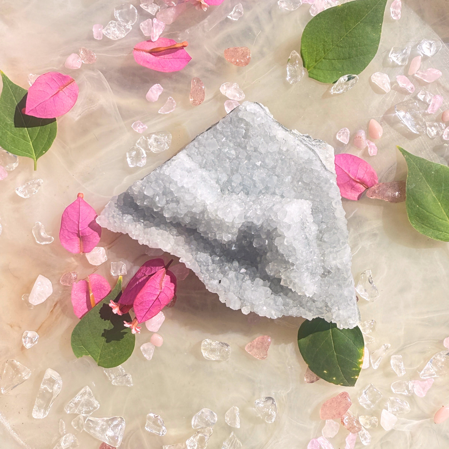 ✨ Sugar Rush – Druzy Chalcedony Quartz Cluster