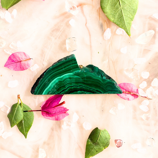 💚 “Toxic Babe Energy” – Malachite Slab (Petite Power)