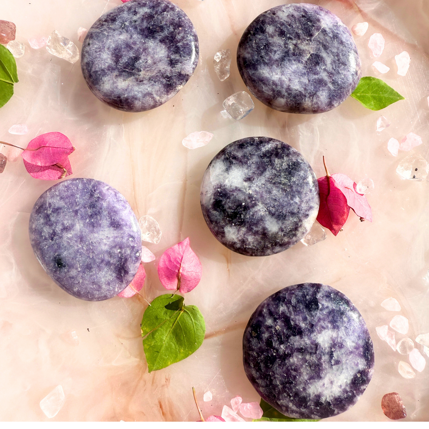 Lepidolite Flatstones – Emotional Rescue Mode: Activated 💜✨