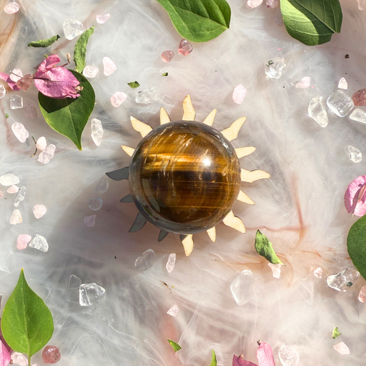 🐯 “Fierce Focus” – Tiger’s Eye Small Sphere