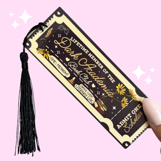 Dark Academia Book Mark (Quirky, Funky, Kawaii,Y2K)